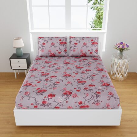 Premium Cotton 108×108 King Size Bed Sheet | 2 Pillow Covers