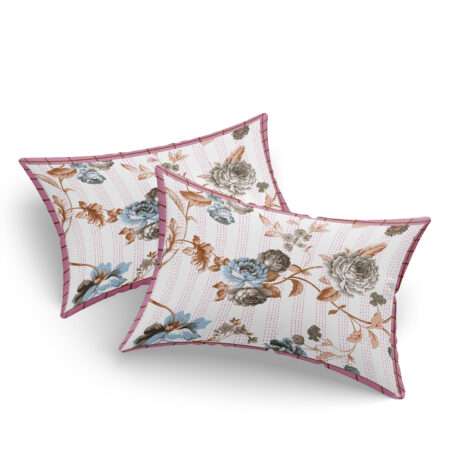 108 x108 Inches King Size Cotton Bed Sheet with 2 Pillow Covers