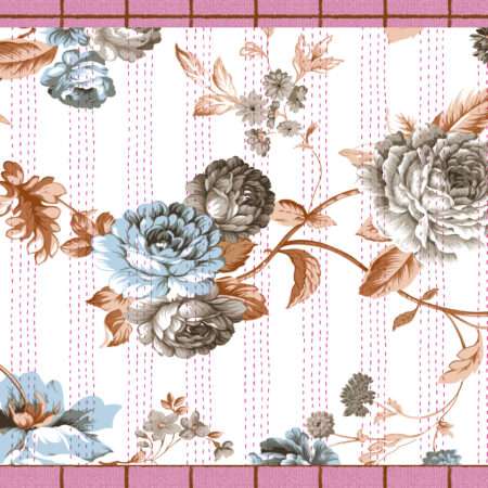 108 x108 Inches King Size Cotton Bed Sheet with 2 Pillow Covers
