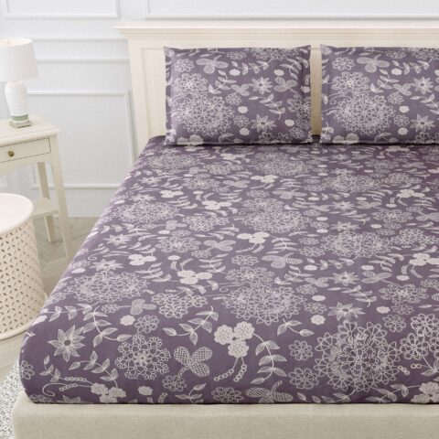 Glace Cotton Diva 9x9 Feet King Size Bed Sheet + 2 Pillow Covers - Image 2
