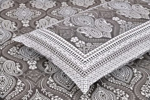 Pure Cotton 90x108 Inches Ethnic Jaipuri Double Bed Sheet - Image 3