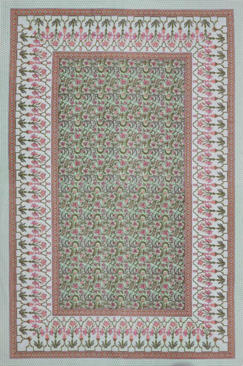 Ethnic Jaipuri Pure Cotton 60x90 Inches Single Bedsheet + 1 Pillow Cover | Fast Colours | Single Bed Cotton Bedsheet - Image 2