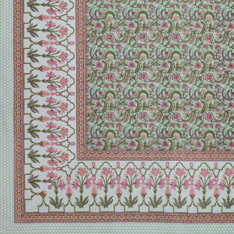 Ethnic Jaipuri Pure Cotton 60x90 Inches Single Bedsheet + 1 Pillow Cover | Fast Colours | Single Bed Cotton Bedsheet - Image 4