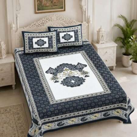 Diwan Cotton Bedsheet 70×100 Inches | 2 Pillow Covers