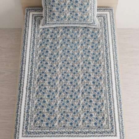 Jaipuri Single Bedsheet 60×90 Inches | 1 Pillow Cover
