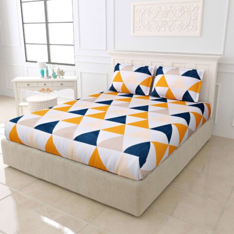 Glace Cotton Elastic Fitted 72x78x10 Inches King Size Bedsheet - Image 2