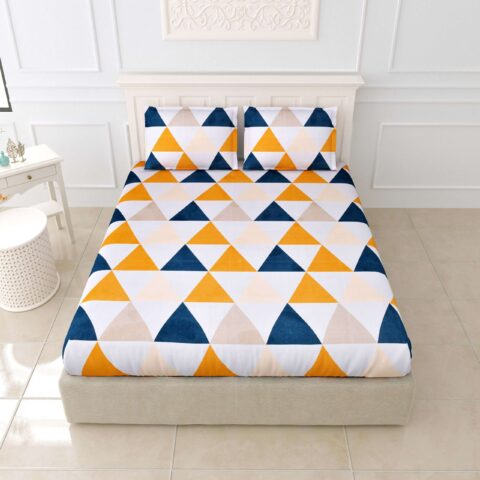 Glace Cotton Elastic Fitted 72x78x10 Inches King Size Bedsheet