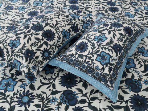 Pure Cotton Double Bed Sheet 90x108 Inches | Queen Size Cotton Bedsheet - Image 2