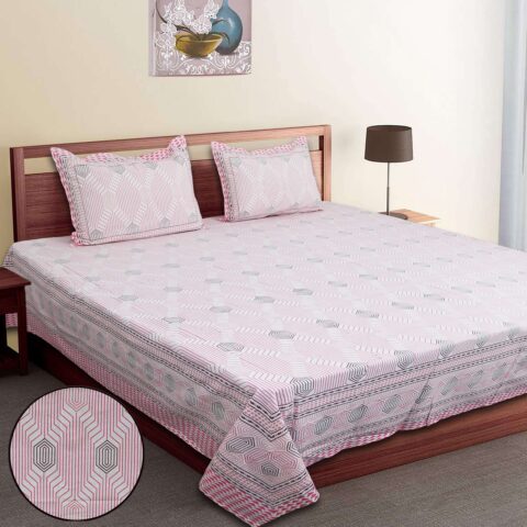 Fortune Double Bed 90x108 Inches Cotton Bedsheet