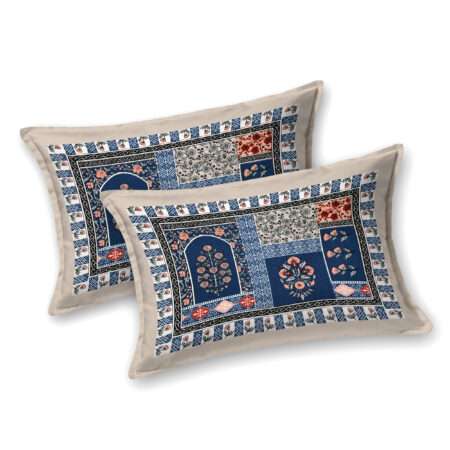 King Size 100×108 Inches Pure Cotton Bedsheet | 2 Pillow Covers