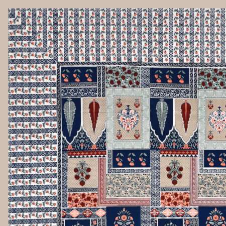 108×108 Inches King Size Bedsheet | 2 Pillow Covers | 100% Pure Cotton
