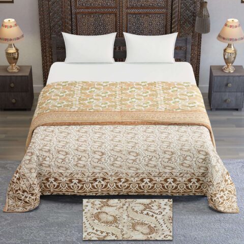 Reversible Dohar/Quilt for Double Bed 90x100 Inches | Fast Colours