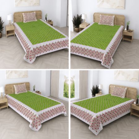 60×90 Pure Cotton Single Bed Sheet with 1 Pillow Cover