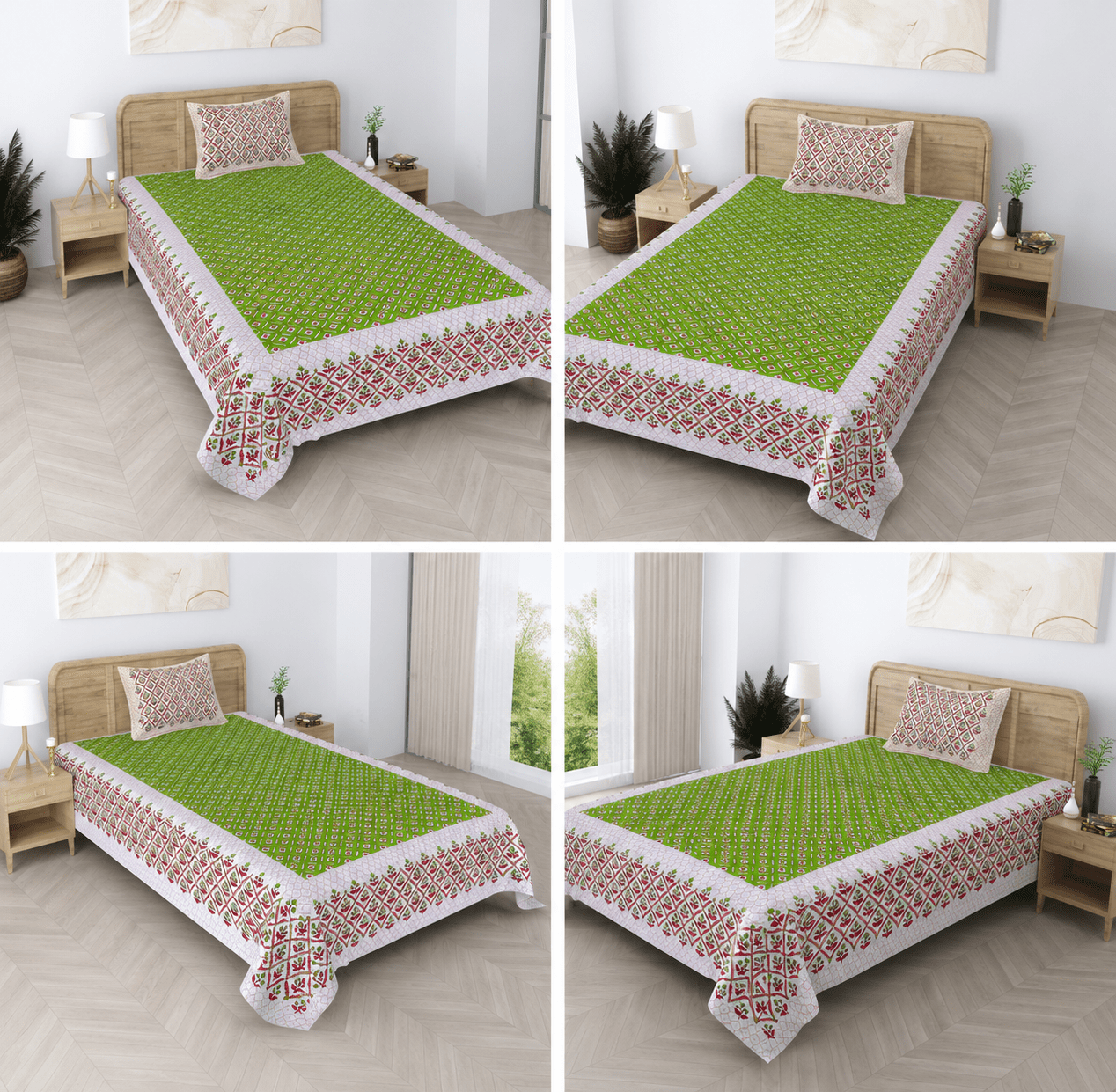 60x90 Pure Cotton Single Bed Sheet with 1 Pillow Cover - Image 2