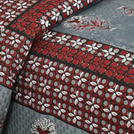 King Size Cotton Bedsheet | 100×108 Inches | 8.5 by 9 Feet | 2 Pillow Covers