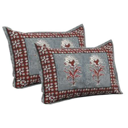 King Size Cotton Bedsheet | 100×108 Inches | 8.5 by 9 Feet | 2 Pillow Covers