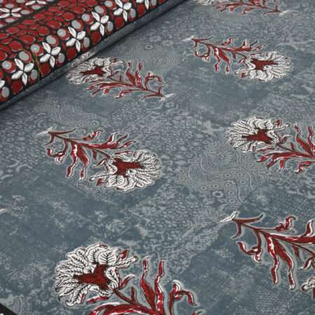 King Size Cotton Bedsheet | 100×108 Inches | 8.5 by 9 Feet | 2 Pillow Covers