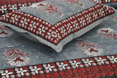 King Size Cotton Bedsheet | 100x108 Inches | 8.5 by 9 Feet | 2 Pillow Covers - Image 3