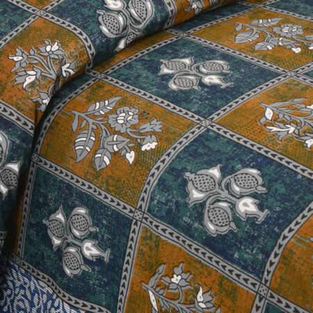 Pure Cotton King Size 100″x108″ Bedsheet | 2 Pillow Covers | Cotton 9 by 9 King Size Bedsheet