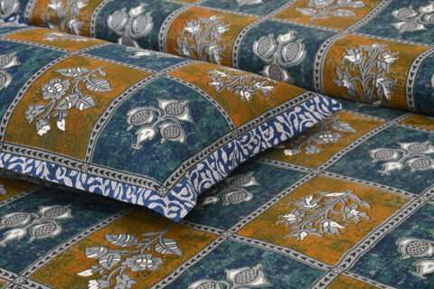 Pure Cotton King Size 100"x108" Bedsheet | 2 Pillow Covers | Cotton 9 by 9 King Size Bedsheet - Image 2