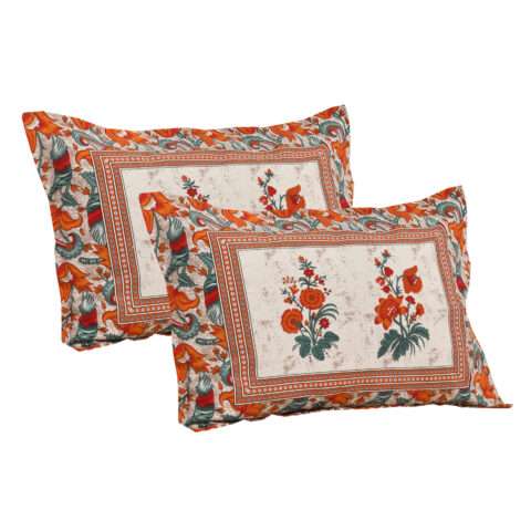 100x108" Autoloom Cotton King Size Bedsheet + 2 Pillow Covers + Sharma Decoration - Image 4
