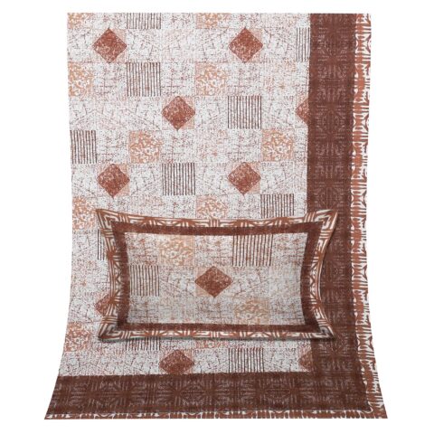 Diwan Size Bed Sheet 70"x100" | Pure Cotton | 2 Pillow Covers - Image 4