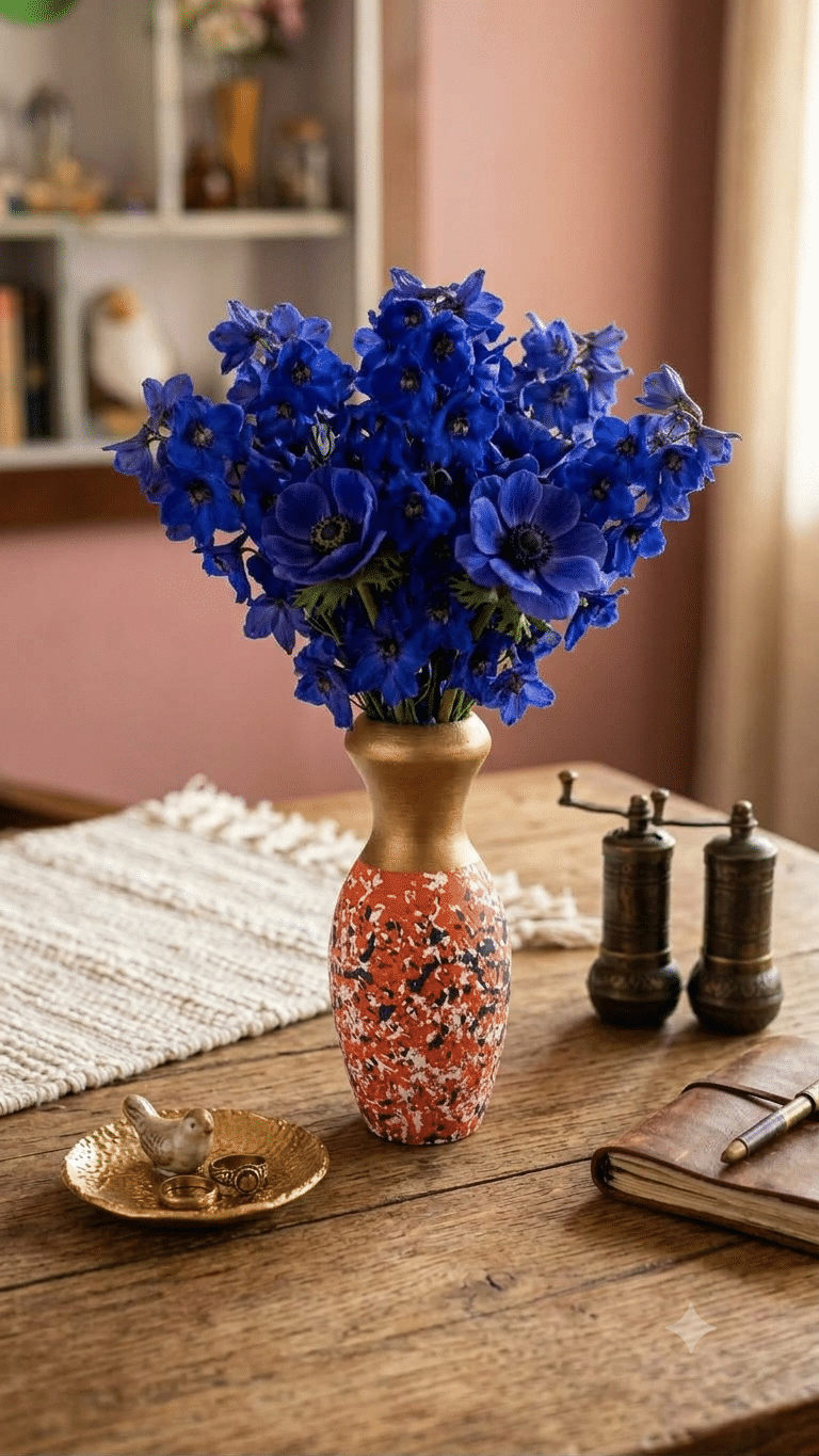 Wooden Pot 7 Inch | Hand-Painted Decorative Planter for Home Decor - Image 2