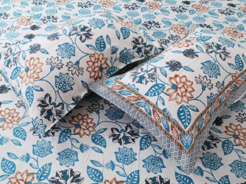 Utsav Catalogue | 70x100 Inches Diwan Size Bedsheet with 2 Pillow Covers | 70 by 100 Diwan Bed Sheet - Image 2