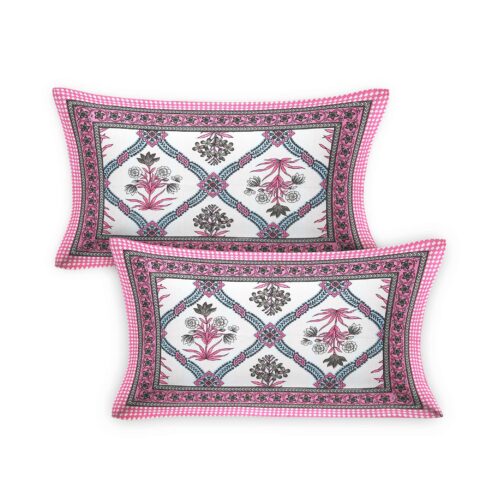 Utsav 100x108 Inches Pure Cotton King Size Bed Sheet with 2 Pillow Covers | Sharma Decoration | Cotton King Size Bedsheet - Image 4