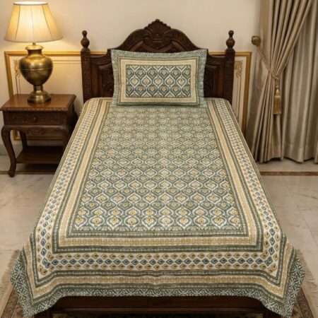 60″x90″ Single Bed Cotton Bedsheet with1 Pillow Cover