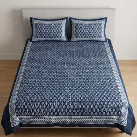 70×100 Diwan Bedsheet Pure Cotton | 2 Pillow Covers