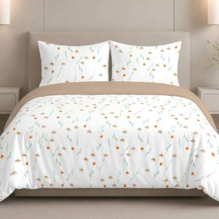 108×108 King Size Bedsheet | Twill Cotton | 2 Pillow Covers