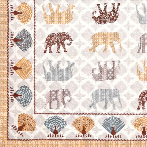Elephant Print 90x108" Double Bed Sheet + 2 Pillow Covers - Image 3