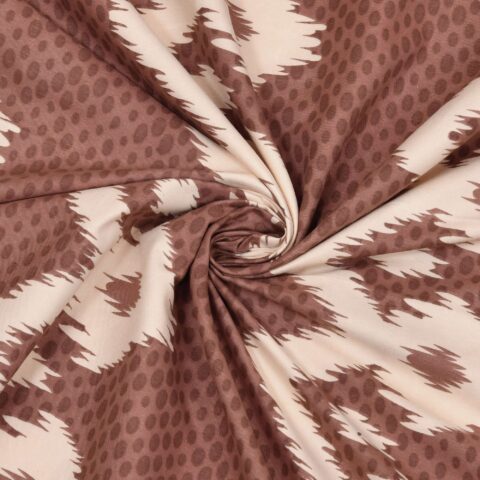 Cosmos Collection | Golden Brown 108x108 Glace Cotton King Size Bedsheet with 2 Pillow Covers | Sharma Decoration - Image 4