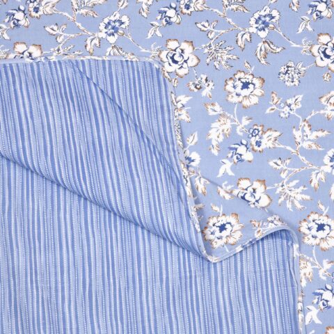 Floral Print Single Bed 60x90 Inches AC Dohar or Quilt | Reversible | Flannel Filling | 1 Piece - Image 4