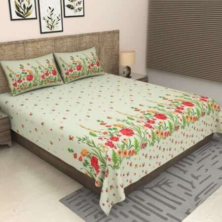 Pure Cotton 108×108 Inches King Size Bed Sheet
