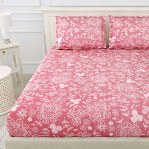King Size Bed Fitted Bedsheet |2 Pillow Covers | 72x78x10 Inches - Image 4