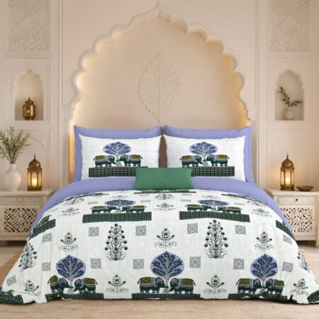 9×9 feet King Size Jaipuri Bedsheet | Pure Cotton | 108×108
