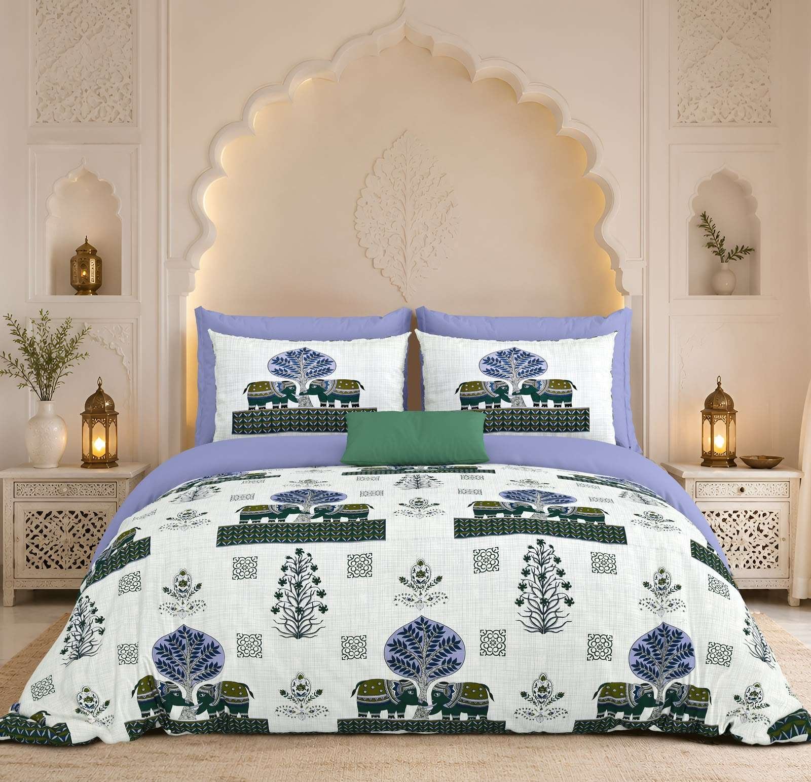 9x9 feet King Size Jaipuri Bedsheet | Pure Cotton | 108x108