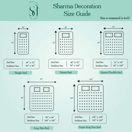 108×108 King Size Bed Sheet | Premium Cotton King Bedsheet | 2 Pillow Covers | Fast Colours