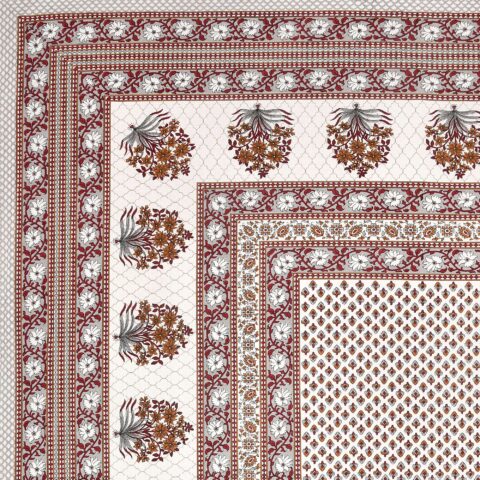 90x108" Pure Cotton Jaipuri Print Double Bedsheet | 2 Pillow Cover - Image 7