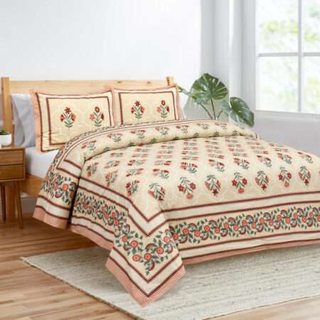 9 by 9 Bedsheet for King Size Bed | 2 Pillow Covers | Sharma Decoration