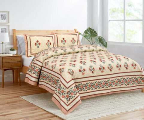 9 by 9 Bedsheet for King Size Bed | 2 Pillow Covers | Sharma Decoration