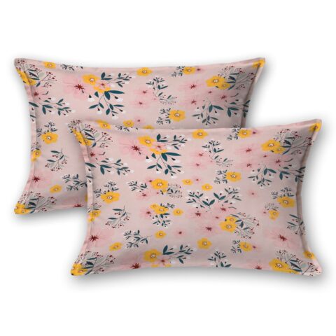 9 by 9 feet Glace Cotton King Size Bedsheet + 2 Pillow Covers - Image 4