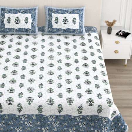 9 by 9 Bedsheet for King Size Bed | 2 Pillow Covers | Sharma Decoration