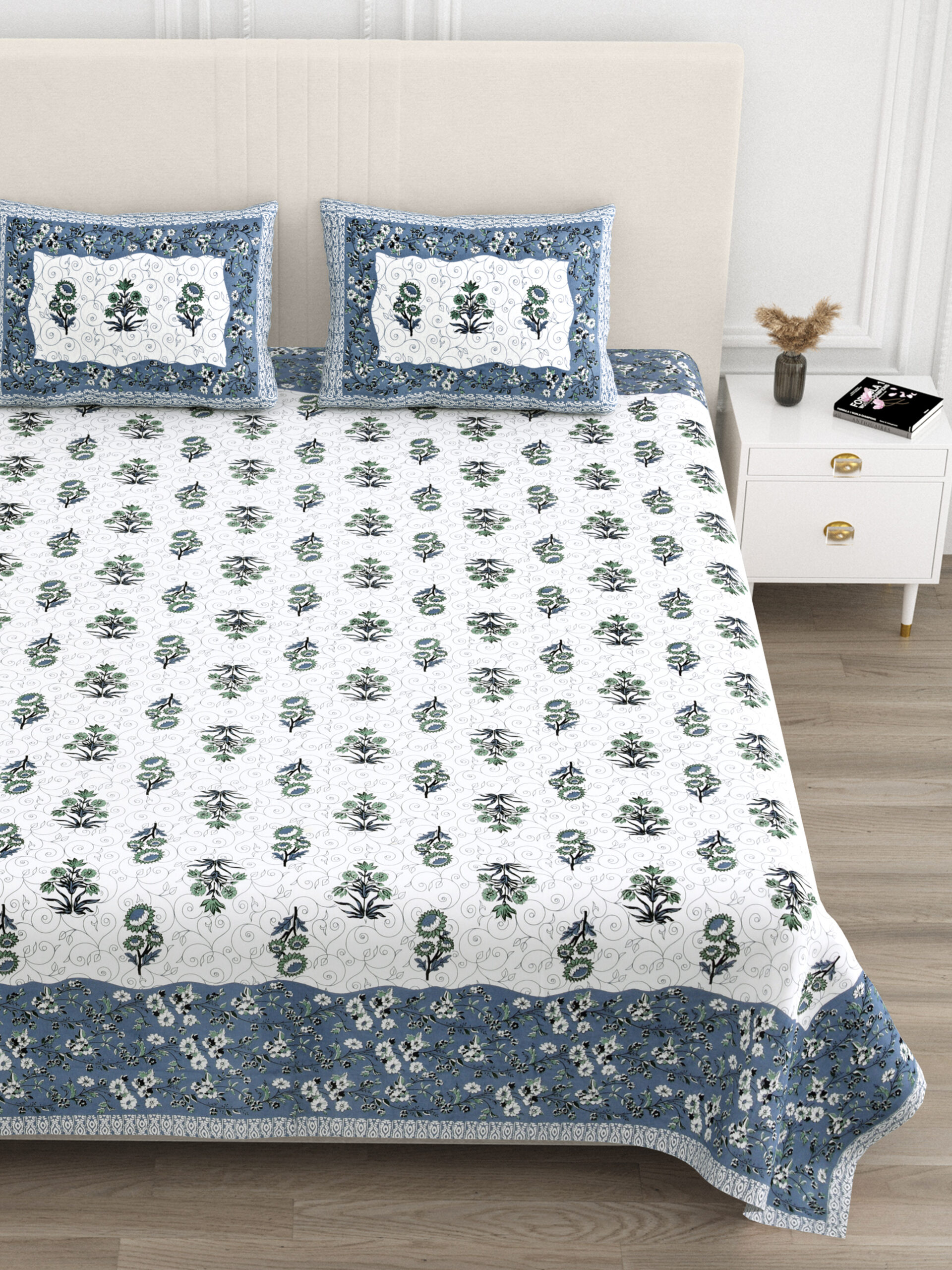9 by 9 Bedsheet for King Size Bed | 2 Pillow Covers | Sharma Decoration - Image 5