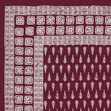 90×108 Double Bed Pure Cotton Bedsheet | 2 Pillow Covers