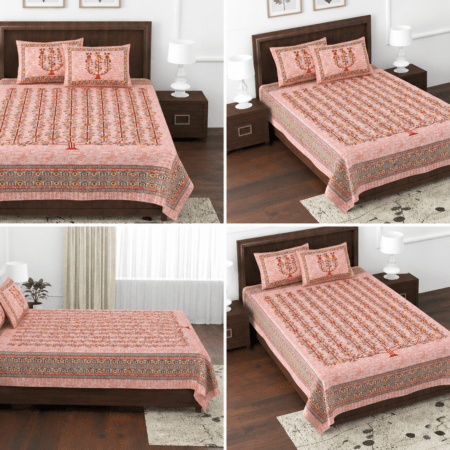 70×100 Inches Cotton Diwan Bedsheet | 2 Pillow Covers