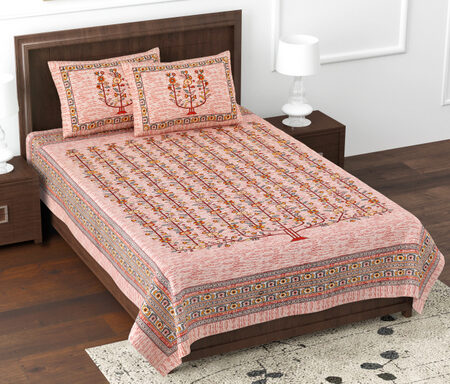 70×100 Inches Cotton Diwan Bedsheet | 2 Pillow Covers