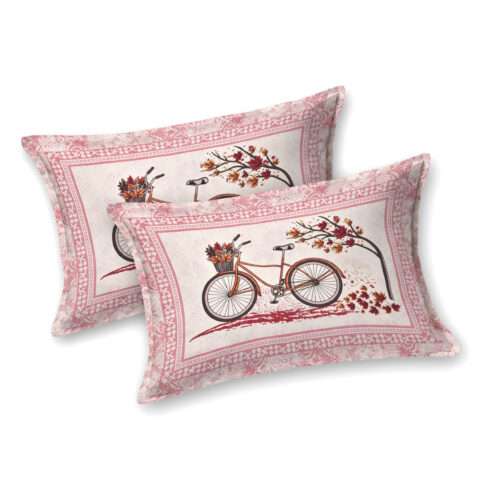 Cotton King Size 100x108" Pure Cotton Bedsheet | 2 Pillow Covers - Image 4